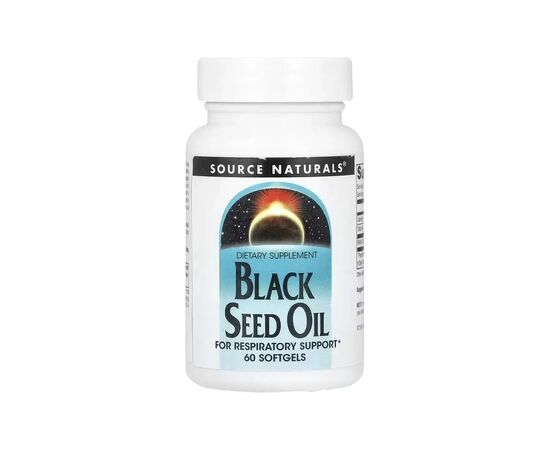 Травы Source Naturals Масло черного тмина, Black Seed Oil, 60 гелевых капсул (SNS-02756)