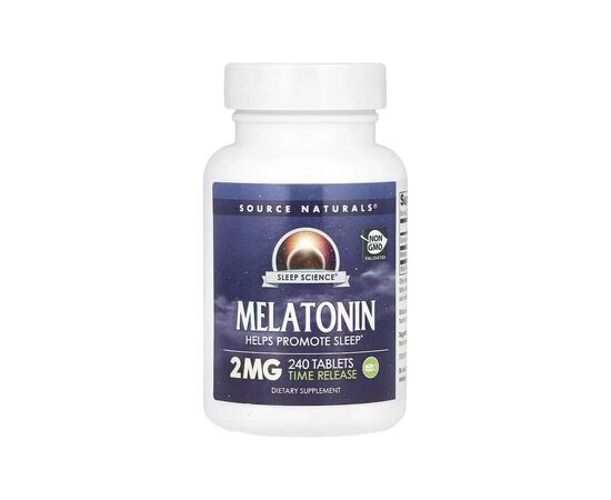 Витаминно-минеральный комплекс Source Naturals Мелатонин медленного высвобождения, 2 мг, Melatonin, 240 табл (SNS-00064)