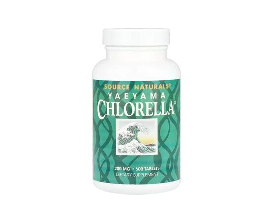 Минералы Source Naturals Хлорелла, 200 мг, Yaeyama Chlorella, 600 таблеток (SNS-01454)