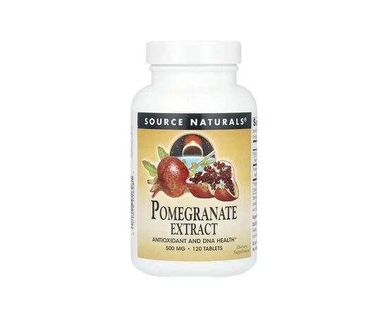 Травы Source Naturals Экстракт граната, 500 мг, Pomegranate Extract, 120 таблеток (SNS-01628)