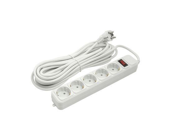 Мережевий фільтр живлення PowerPlant 10 м, 5 розеток (JY-1056/10) (PPSA10M100S5)