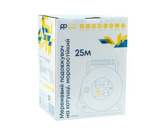 Сетевой удлинитель PowerPlant JY-20022/25, 25м (EX610525), изображение 2 Сетевой удлинитель PowerPlant JY-20022/25, 25м (EX610525), изображение 2