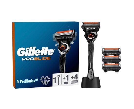 Бритва Gillette Fusion ProGlide з 4 змінними картриджами + Підставка (8700216357227)