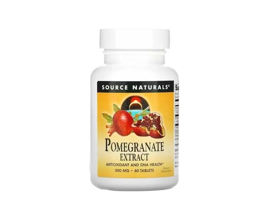 Травы Source Naturals Экстракт граната, 500 мг, Pomegranate Extract, 60 таблеток (SNS-01627)