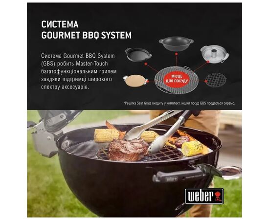 Гриль-барбекю Weber Master-Touch Premium SE E-5775 57 см + решітка Sear Grate (17401004), изображение 11 Гриль-барбекю Weber Master-Touch Premium SE E-5775 57 см + решітка Sear Grate (17401004), изображение 11