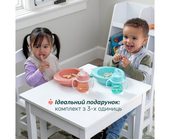 Набор детской посуды Chicco Set Prima Pappa 6м+ Рожевий (16200.15), изображение 5 Набор детской посуды Chicco Set Prima Pappa 6м+ Рожевий (16200.15), изображение 5