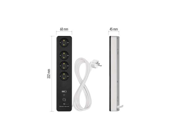 Сетевой удлинитель EMOS P1422SM 2m 4 роз. 1xUSB-A 1xUSB-C Wi-Fi 1,5мм2 (P1422SM), изображение 10 Сетевой удлинитель EMOS P1422SM 2m 4 роз. 1xUSB-A 1xUSB-C Wi-Fi 1,5мм2 (P1422SM), изображение 10