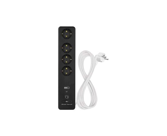 Сетевой удлинитель EMOS P1422SM 2m 4 роз. 1xUSB-A 1xUSB-C Wi-Fi 1,5мм2 (P1422SM), изображение 2 Сетевой удлинитель EMOS P1422SM 2m 4 роз. 1xUSB-A 1xUSB-C Wi-Fi 1,5мм2 (P1422SM), изображение 2