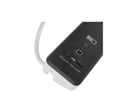 Сетевой удлинитель EMOS P1422SM 2m 4 роз. 1xUSB-A 1xUSB-C Wi-Fi 1,5мм2 (P1422SM), изображение 5 Сетевой удлинитель EMOS P1422SM 2m 4 роз. 1xUSB-A 1xUSB-C Wi-Fi 1,5мм2 (P1422SM), изображение 5
