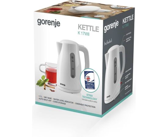 Электрочайник Gorenje K 17 W II (K17WII), изображение 5 Электрочайник Gorenje K 17 W II (K17WII), изображение 5
