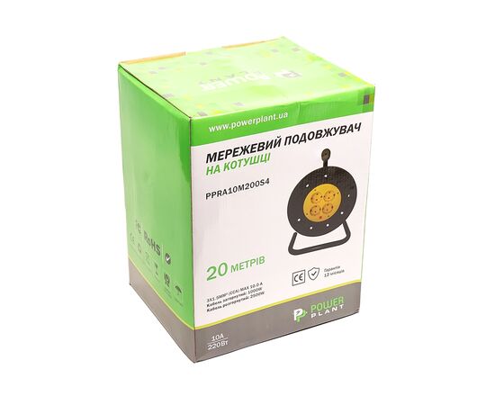Сетевой удлинитель PowerPlant на катушке 20 м, 4 розетки (JY-2002/20) (PPRA10M200S4), изображение 5 Сетевой удлинитель PowerPlant на катушке 20 м, 4 розетки (JY-2002/20) (PPRA10M200S4), изображение 5