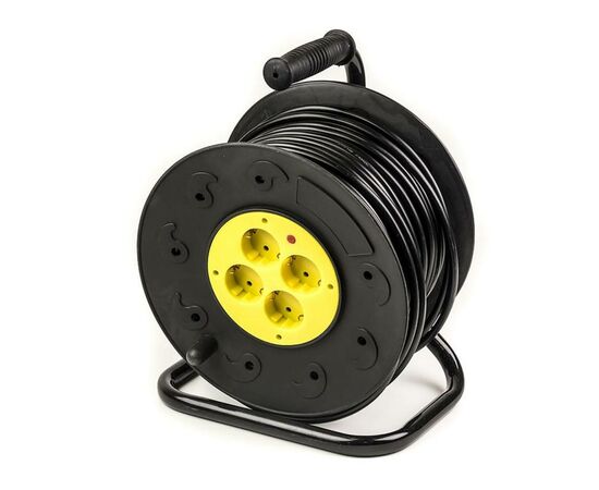 Мережевий подовжувач PowerPlant на катушке 50 м, 4 розетки (JY-2002/50) (PPRA10M500S4)