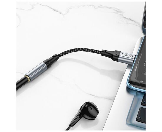 Переходник USB-C to 3.5mm F 0.12m Black HOCO (6942007608886), изображение 8 Переходник USB-C to 3.5mm F 0.12m Black HOCO (6942007608886), изображение 8