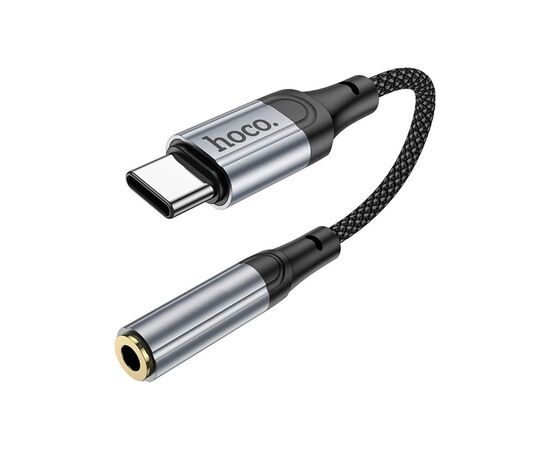 Переходник USB-C to 3.5mm F 0.12m Black HOCO (6942007608886)