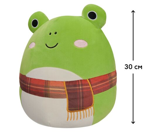 Мягкая игрушка Squishmallows Лягушка Венди в шарфе 30 см (SQCR04157), изображение 4 Мягкая игрушка Squishmallows Лягушка Венди в шарфе 30 см (SQCR04157), изображение 4