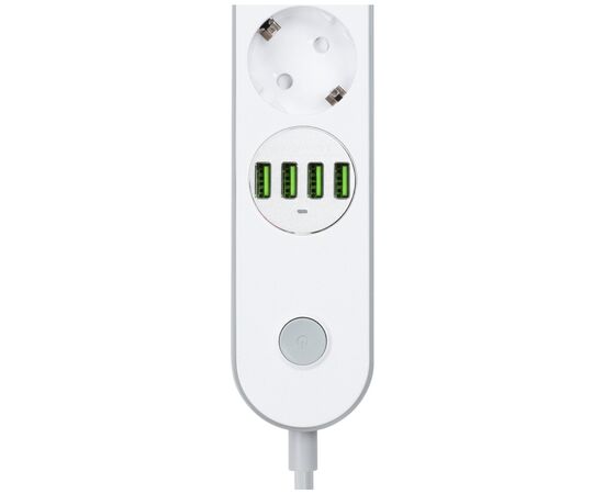 Сетевой фильтр питания ColorWay CW-CHE44W, 4 розетки/4USB White 2M (CW-CHE44W), изображение 6 Сетевой фильтр питания ColorWay CW-CHE44W, 4 розетки/4USB White 2M (CW-CHE44W), изображение 6