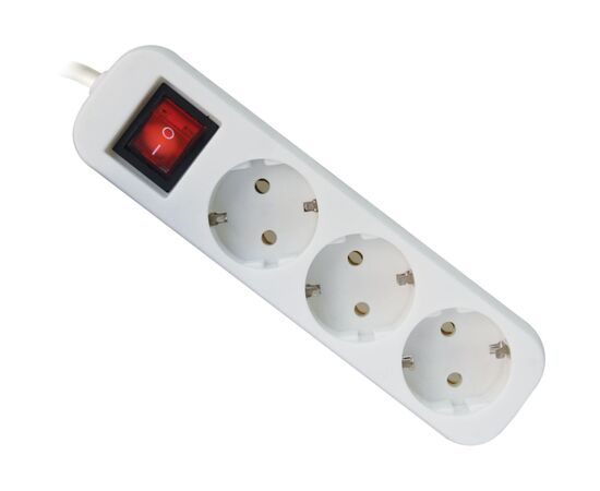 Мережевий подовжувач Defender S350 5.0 m 3 роз switch white (99235)