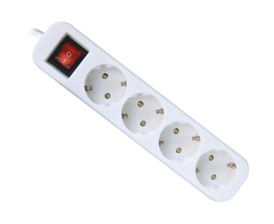 Сетевой удлинитель Defender S450 5.0 m 4 роз switch white (99239)