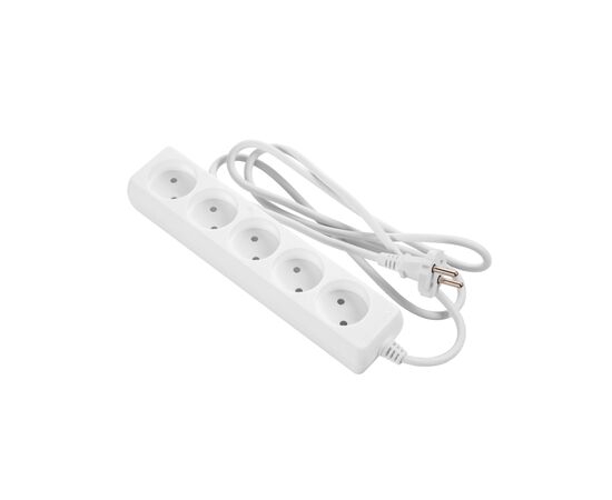 Сетевой удлинитель 2E 5XCEE7/17, 1.5м, white (2E-U0510M1.5)