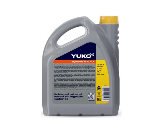 Моторное масло Yuko DYNAMIC 15W-40  4л (4823110401583), изображение 2 Моторное масло Yuko DYNAMIC 15W-40  4л (4823110401583), изображение 2