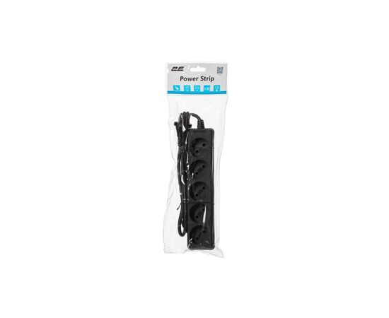 Сетевой удлинитель 2E 5XCEE7/17, 1.5м, black (2E-U0510M1.5BK_Gift), изображение 5 Сетевой удлинитель 2E 5XCEE7/17, 1.5м, black (2E-U0510M1.5BK_Gift), изображение 5