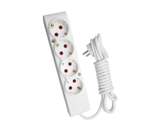 Мережевий подовжувач TECCO 5м 4 поста white (8681277842139)