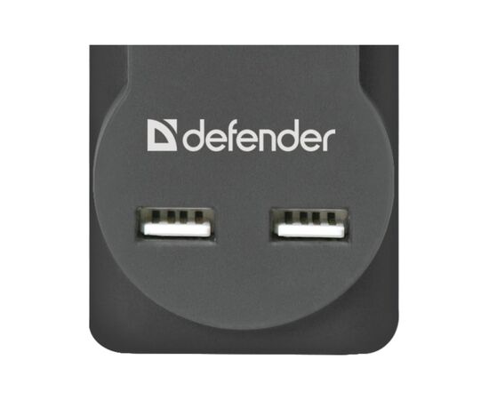 Сетевой фильтр питания Defender DFS 751, 1.8m, 5роз., 2xUSB (99751), изображение 3 Сетевой фильтр питания Defender DFS 751, 1.8m, 5роз., 2xUSB (99751), изображение 3