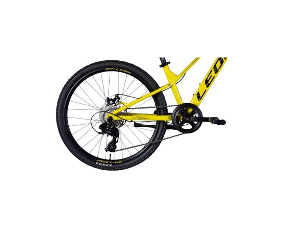 Велосипед Leon 24" JUNIOR DD рама-12" AL 2025 жовтий з чорним (OPS-LN-24-118), изображение 4