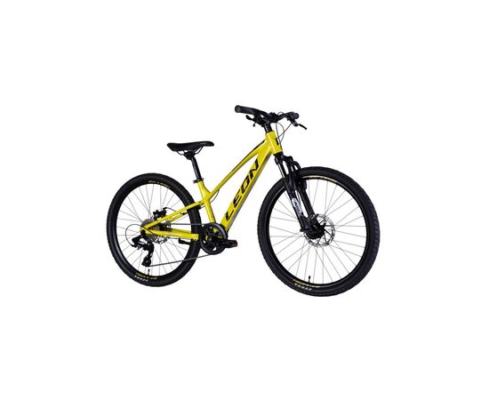 Велосипед Leon 24" JUNIOR DD рама-12" AL 2025 жовтий з чорним (OPS-LN-24-118), изображение 6