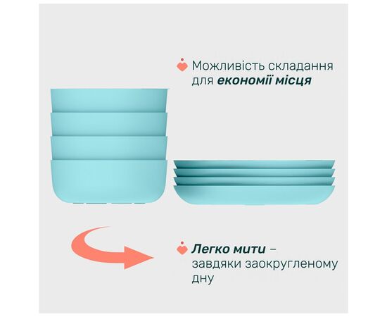 Набор детской посуды Chicco Set Pappa 12 м+ Блакитний (16201.25), изображение 3 Набор детской посуды Chicco Set Pappa 12 м+ Блакитний (16201.25), изображение 3