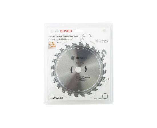 Круг отрезной Bosch Professional Eco for Wood 190x20/16-24T (2.608.644.375), изображение 2 Круг отрезной Bosch Professional Eco for Wood 190x20/16-24T (2.608.644.375), изображение 2