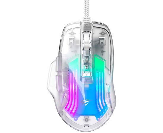 Мишка Havit HV-MS1011SE USB Transparent White (6950676293678)