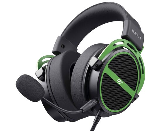 Навушники Havit HV-H2030E Black/Green (6939119067076), зображення 5 Навушники Havit HV-H2030E Black/Green (6939119067076), зображення 5