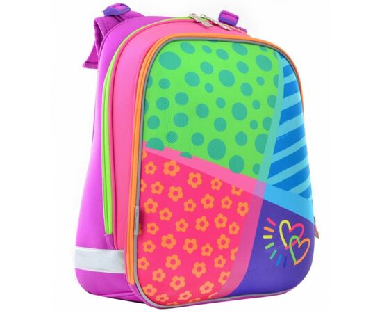 Рюкзак школьный 1 вересня каркасный H-12 Bright colors (554581), изображение 3 Рюкзак школьный 1 вересня каркасный H-12 Bright colors (554581), изображение 3