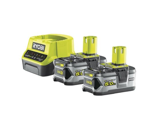 Набор аккумулятор + зарядное устройство Ryobi + зарядное устройство ONE+ RC18120-250 18В 2х5.0А/г Lithium+ (5133003364)