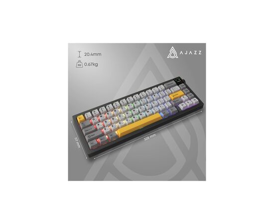 Клавіатура Ajazz AK650 Flying Fish Switch Black RGB USB/Wireless/Bluetooth UA Black (AK650-FF-BGY), зображення 11 Клавіатура Ajazz AK650 Flying Fish Switch Black RGB USB/Wireless/Bluetooth UA Black (AK650-FF-BGY), зображення 11