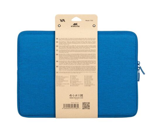 Чехол для ноутбука RivaCase 13.3" 7703 Suzuka Azure Blue (7703Azure Blue), изображение 12 Чехол для ноутбука RivaCase 13.3" 7703 Suzuka Azure Blue (7703Azure Blue), изображение 12