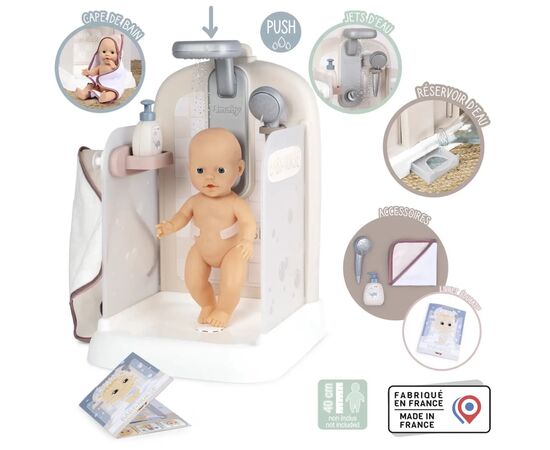 Игровой набор Smoby Душевая кабина с подачей воды и аксессуарами, 47 х 30 х 31 см (220382), изображение 4