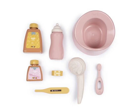 Игровой набор Smoby Ванна для пупса Беби Ньорс. Терракотовая пудра с аксессуарами, 42 см (7600220383), изображение 2 Игровой набор Smoby Ванна для пупса Беби Ньорс. Терракотовая пудра с аксессуарами, 42 см (7600220383), изображение 2