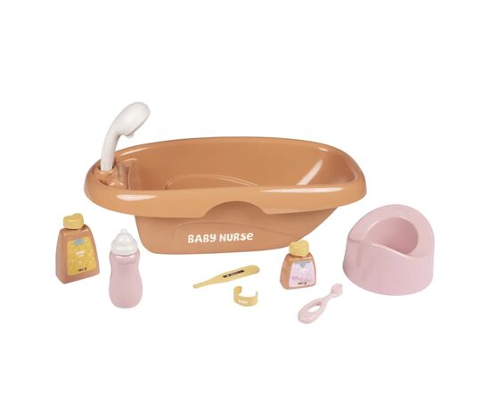 Игровой набор Smoby Ванна для пупса Беби Ньорс. Терракотовая пудра с аксессуарами, 42 см (7600220383)