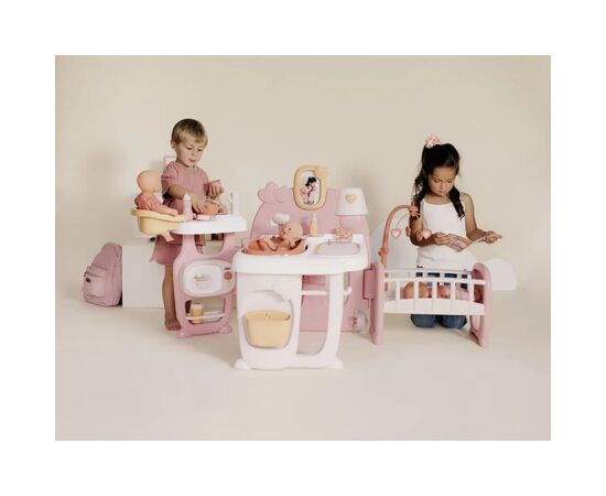 Игровой набор Smoby Большой игровой центр Беби Ньорс. Терракотовая пудра. Комната малыша, 3 зоны, 23 аксессуара (7600220394), изображение 5 Игровой набор Smoby Большой игровой центр Беби Ньорс. Терракотовая пудра. Комната малыша, 3 зоны, 23 аксессуара (7600220394), изображение 5