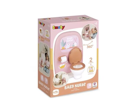 Игровой набор Smoby Ванная комната Беби Ньорс. Терракотовая пудра, с аксессуарами (7600220500), изображение 3 Игровой набор Smoby Ванная комната Беби Ньорс. Терракотовая пудра, с аксессуарами (7600220500), изображение 3