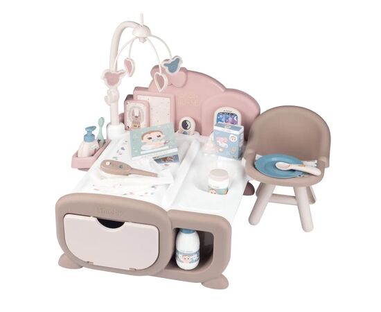 Игровой набор Smoby Игровой центр Беби Ньорс Пудра. Детская комната со звуковыми эффектами и аксессуарами (220379)