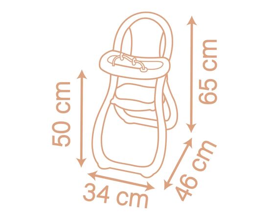 Игровой набор Smoby Стульчик Беби Ньорс. Терракотовая пудра для кормления, 2 аксес., 18 мес. (7600220388), изображение 5