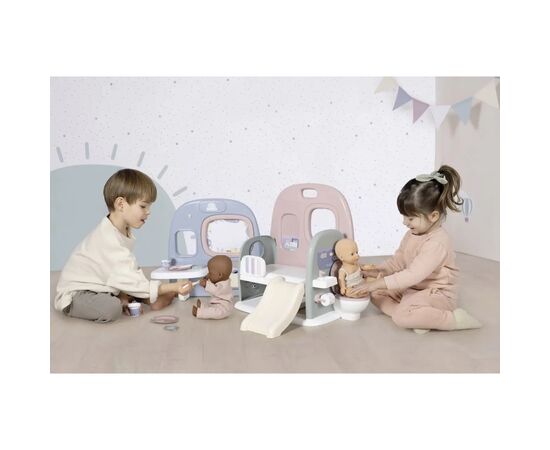Игровой набор Smoby Беби Кер. Детский центр 5 в 1, с аксессуарами, 108 х 78 х 51 см (7600240308), изображение 5