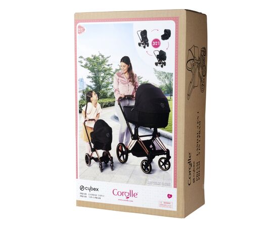 Коляска для кукол Corolle Corolle 3 в 1 Cybex Priam со съемной люлькой, корзиной (9000141870), изображение 8 Коляска для кукол Corolle Corolle 3 в 1 Cybex Priam со съемной люлькой, корзиной (9000141870), изображение 8