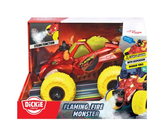 Машина Dickie Toys Пылающий огненный монстр со звуком и световым эффектом 25 см (3754003), изображение 3 Машина Dickie Toys Пылающий огненный монстр со звуком и световым эффектом 25 см (3754003), изображение 3