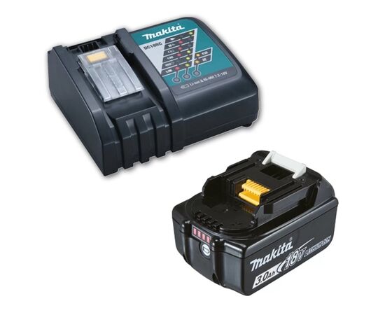 Аккумулятор к электроинструменту Makita Kit, BL1830B 3Ач Li-ion + ЗУ к серии LXT DC18RC (191A24-4)
