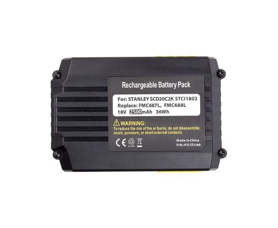Аккумулятор к электроинструменту PowerPlant для STANLEY 18V 2.5Ah Li-ion (FMC687L) (TB921119), изображение 3 Аккумулятор к электроинструменту PowerPlant для STANLEY 18V 2.5Ah Li-ion (FMC687L) (TB921119), изображение 3