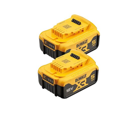 Акумулятор до електроінструменту DeWALT 18 В XR Li-lon 5Ah, 2 шт., 1.3 кг (DCB184P2)
